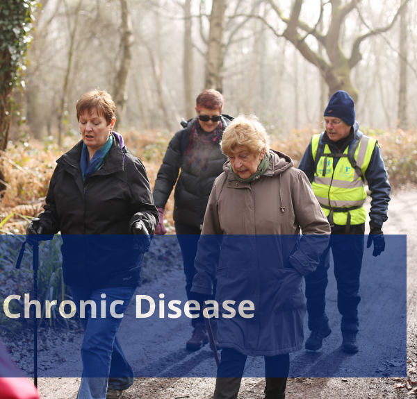 GDEH Interest area, older group on a walk to stay healthy